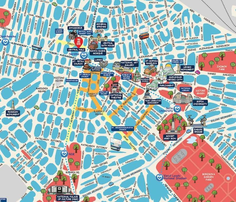 Cozy 1-Bedroom Flat In The Very Center Of Sofia Exteriör bild